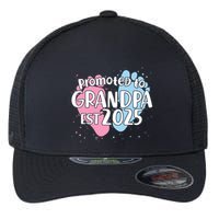 Cute Promoted To Grandpa Est 2025 Flexfit Unipanel Trucker Cap