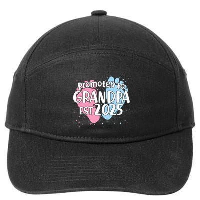 Cute Promoted To Grandpa Est 2025 7-Panel Snapback Hat