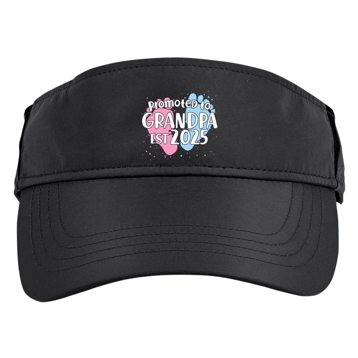 Cute Promoted To Grandpa Est 2025 Adult Drive Performance Visor