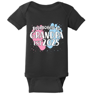 Cute Promoted To Grandpa Est 2025 Baby Bodysuit
