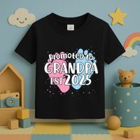 Cute Promoted To Grandpa Est 2025 Toddler T-Shirt
