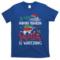 Christmas Pharmacy Technician Santa Be Nice Funny Xmas Gift T-Shirt