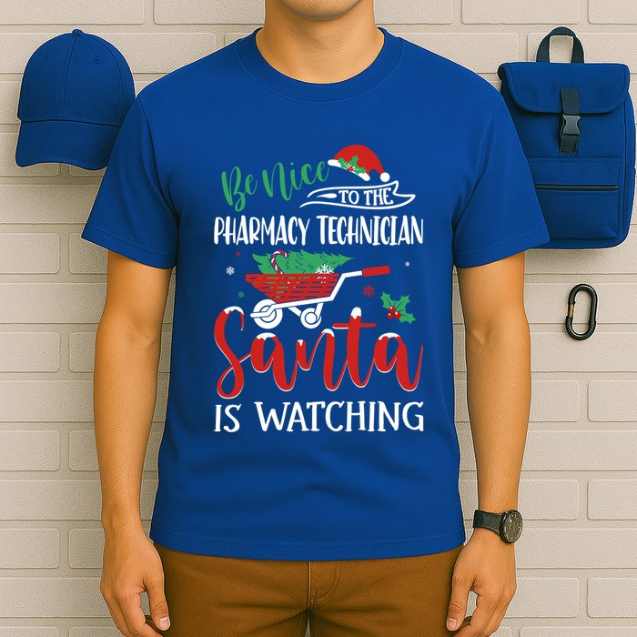Christmas Pharmacy Technician Santa Be Nice Funny Xmas Gift T-Shirt
