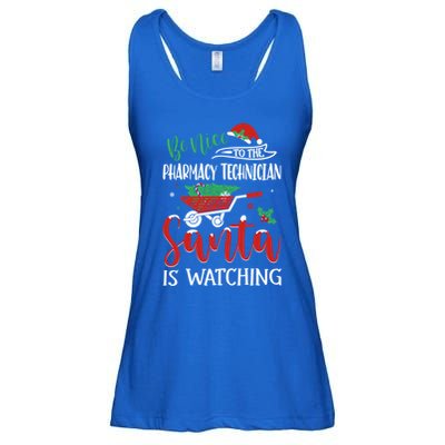 Christmas Pharmacy Technician Santa Be Nice Funny Xmas Gift Ladies Essential Flowy Tank