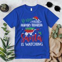 Christmas Pharmacy Technician Santa Be Nice Funny Xmas Gift Premium T-Shirt