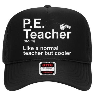 Cool Pe Teacher Art Physical Education Teacher High Crown Mesh Back Trucker Hat