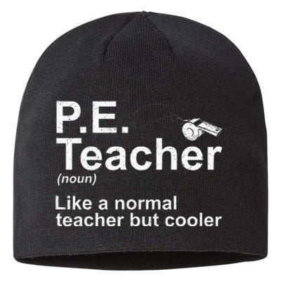 Cool Pe Teacher Art Physical Education Teacher Sustainable Beanie