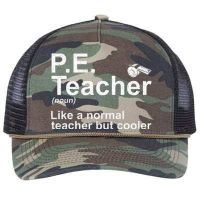 Cool Pe Teacher Art Physical Education Teacher Retro Rope Trucker Hat Cap