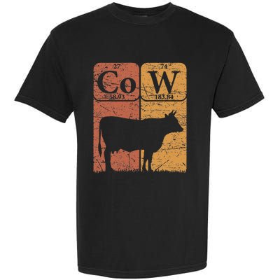 Cow Periodic Table Elements Cow Farmer Vintage Cow Lover Garment-Dyed Heavyweight T-Shirt