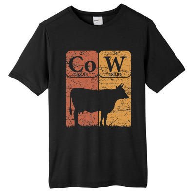 Cow Periodic Table Elements Cow Farmer Vintage Cow Lover Tall Fusion ChromaSoft Performance T-Shirt