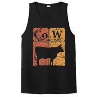 Cow Periodic Table Elements Cow Farmer Vintage Cow Lover PosiCharge Competitor Tank