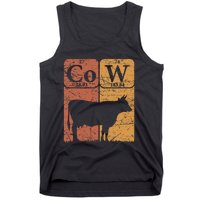 Cow Periodic Table Elements Cow Farmer Vintage Cow Lover Tank Top