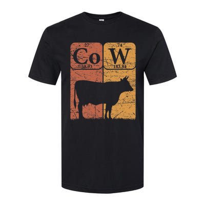 Cow Periodic Table Elements Cow Farmer Vintage Cow Lover Softstyle CVC T-Shirt