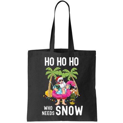 Christmas Palm Tree Santa Surfing Summer Beach Vacation Bag