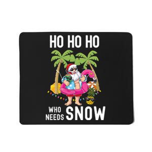 Christmas Palm Tree Santa Surfing Summer Beach Vacation Mousepad