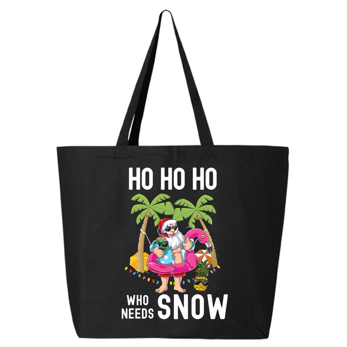 Christmas Palm Tree Santa Surfing Summer Beach Vacation 25L Jumbo Tote