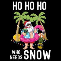 Christmas Palm Tree Santa Surfing Summer Beach Vacation Zip Tote Bag