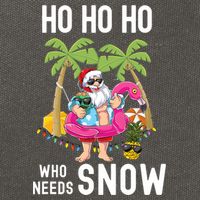 Christmas Palm Tree Santa Surfing Summer Beach Vacation Cotton Canvas Backpack