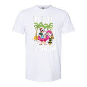 Christmas Palm Tree Santa Surfing Summer Beach Vacation Softstyle CVC T-Shirt