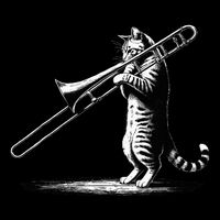 Cat Playing Trombone Player Trombonist Instrument 16oz Travel Tumbler