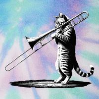 Cat Playing Trombone Player Trombonist Instrument Legacy Tie Dye Trucker Hat