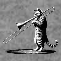 Cat Playing Trombone Player Trombonist Instrument Toddler Sweatshirt