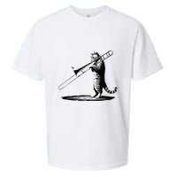 Cat Playing Trombone Player Trombonist Instrument Sueded Cloud Jersey T-Shirt