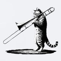 Cat Playing Trombone Player Trombonist Instrument Sueded Cloud Jersey T-Shirt