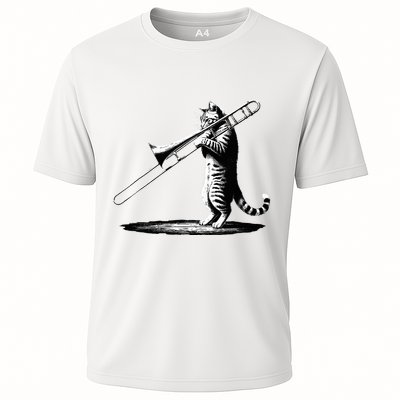 Cat Playing Trombone Player Trombonist Instrument Performance Shirt