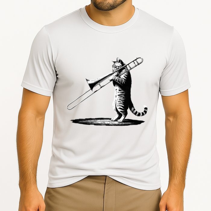 Cat Playing Trombone Player Trombonist Instrument Performance Shirt