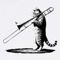Cat Playing Trombone Player Trombonist Instrument Performance Shirt