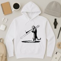 Cat Playing Trombone Player Trombonist Instrument Hoodie