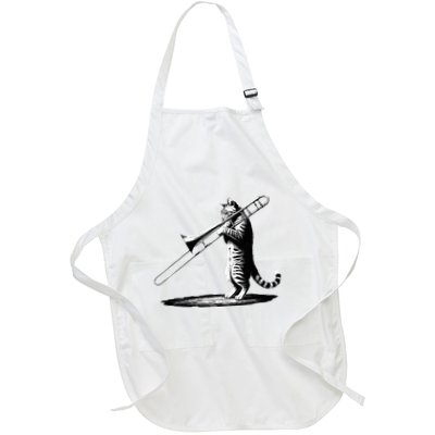 Cat Playing Trombone Player Trombonist Instrument Apron