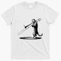Cat Playing Trombone Player Trombonist Instrument T-Shirt