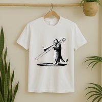 Cat Playing Trombone Player Trombonist Instrument T-Shirt
