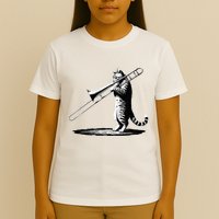 Cat Playing Trombone Player Trombonist Instrument T-Shirt