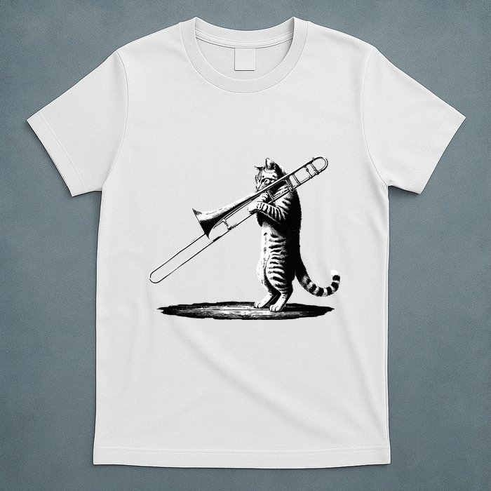 Cat Playing Trombone Player Trombonist Instrument T-Shirt