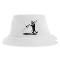 Cat Playing Trombone Player Trombonist Instrument Sustainable Bucket Hat