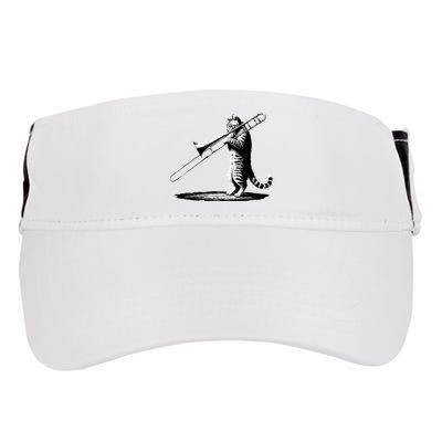 Cat Playing Trombone Player Trombonist Instrument Adult Drive Performance Visor