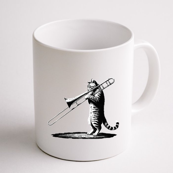 Cat Playing Trombone Player Trombonist Instrument Mug