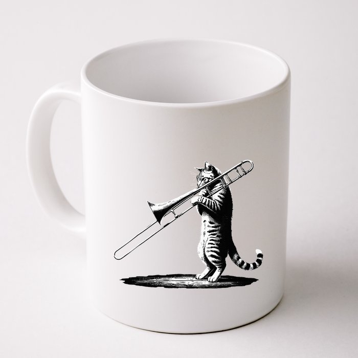 Cat Playing Trombone Player Trombonist Instrument Mug