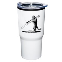 Cat Playing Trombone Player Trombonist Instrument Tumbler