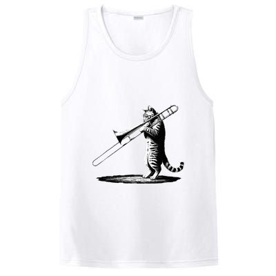 Cat Playing Trombone Player Trombonist Instrument PosiCharge Competitor Tank