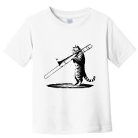 Cat Playing Trombone Player Trombonist Instrument Toddler T-Shirt