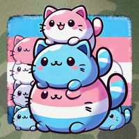 Cat Pile Trans Pride Transgender Day Of Visibility Legacy Tie Dye Trucker Hat