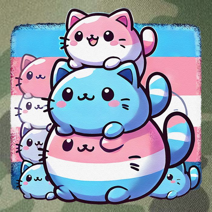 Cat Pile Trans Pride Transgender Day Of Visibility Legacy Tie Dye Trucker Hat