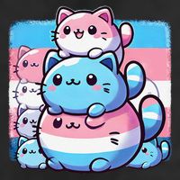 Cat Pile Trans Pride Transgender Day Of Visibility Cool Comfort Performance Bucket Hat