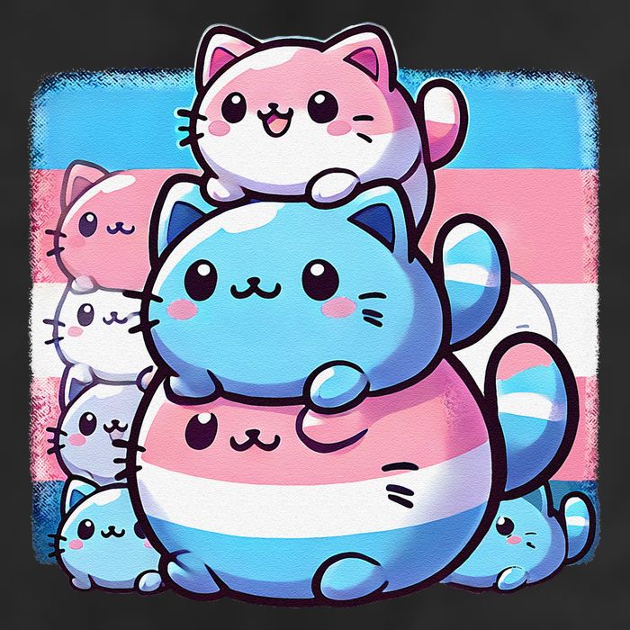 Cat Pile Trans Pride Transgender Day Of Visibility Cool Comfort Performance Bucket Hat