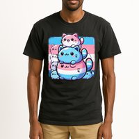 Cat Pile Trans Pride Transgender Day Of Visibility Tall T-Shirt