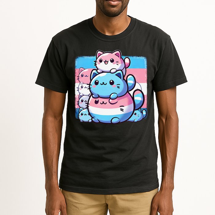 Cat Pile Trans Pride Transgender Day Of Visibility Tall T-Shirt